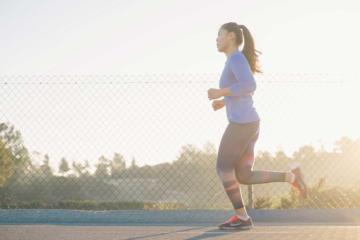 woman running outdoors