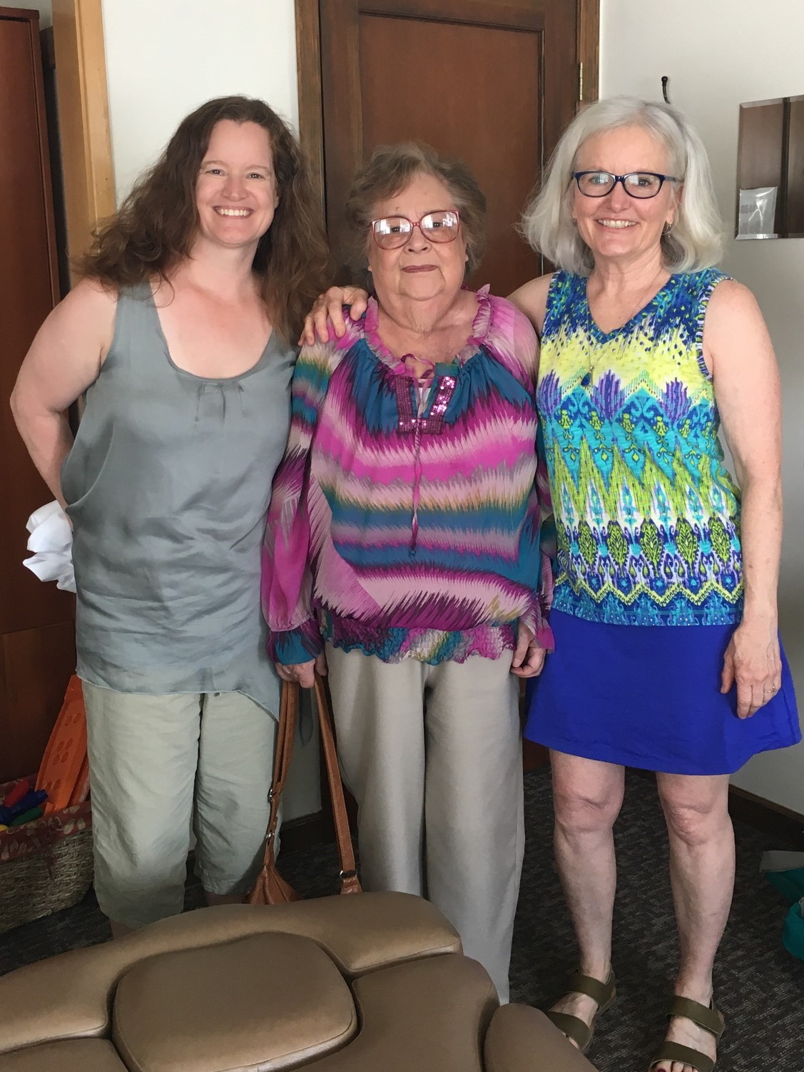 Evelyn (patient) with Shauna Burchett, OTR/L and Nora Graebner, PTA