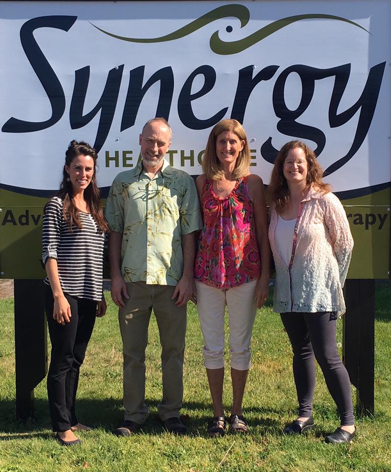Amy Pemberton PT, Chuck Depner PT, Becky Clark (retired PT), and Shauna Burchett (owner OT)