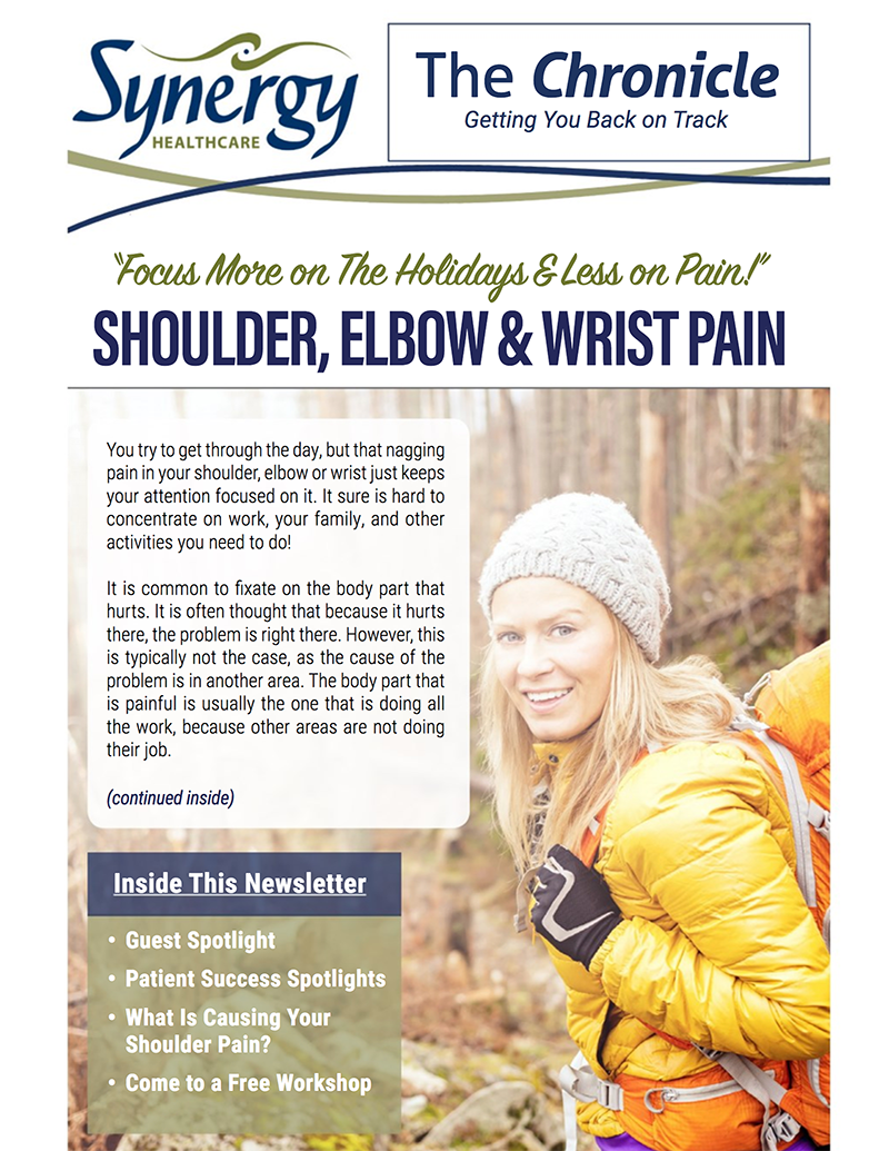Synergy Healthcare December 2017 newsletter cover