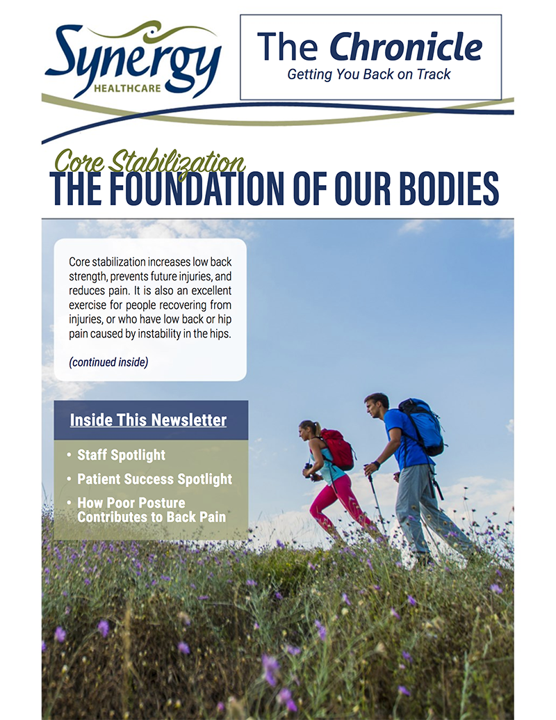 Synergy Healthcare March 2018 newsletter cover