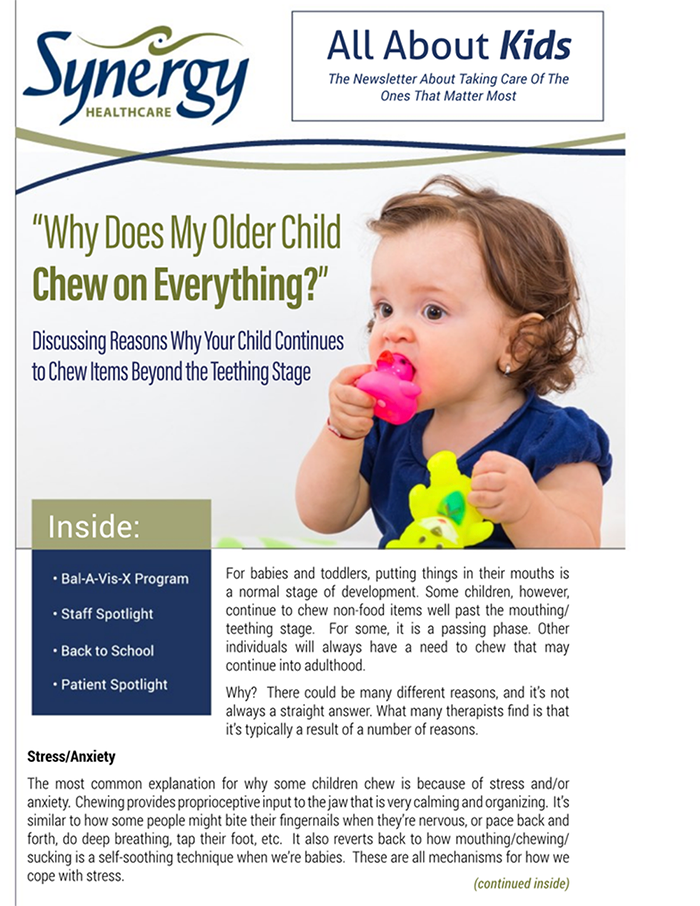 Synergy Healthcare February 2017 newsletter cover
