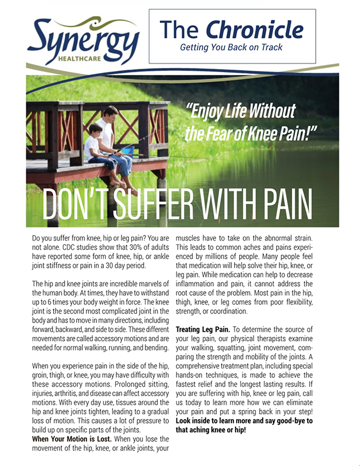 Synergy Healthcare July 2017 newsletter cover
