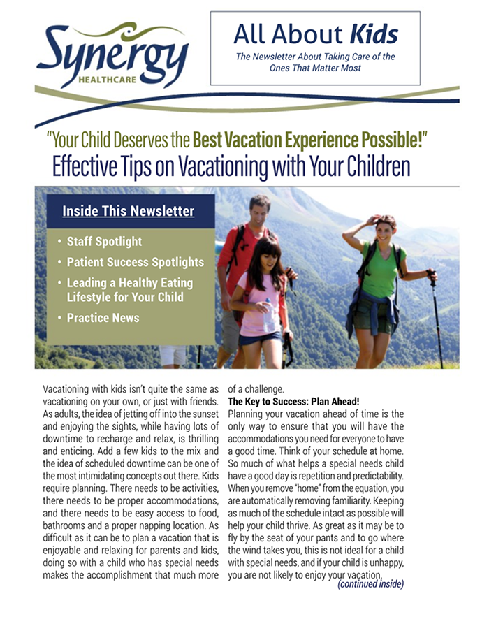 Synergy Healthcare June 2017 newsletter cover