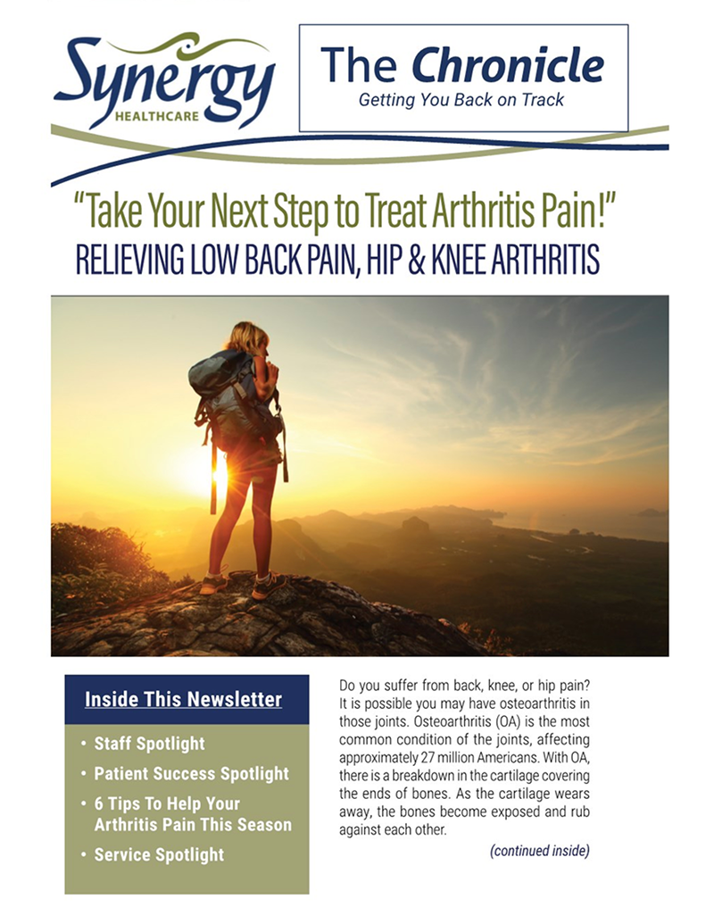 Synergy Healthcare September 2017 newsletter cover