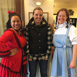 Jennifer (patient) with Shauna Burchett, occupational therapist and Aiko, former occupational therapist assistant