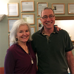 Nora (patient and PTA) with Kevin Brick, occupational therapist at Synergy Healthcare