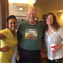Richard (patient) with Aiko, former OTA and Shauna Burchett, OTR/L