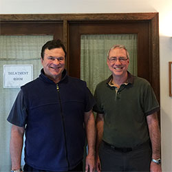Vaughn (patient) with Kevin Brick, OT at Synergy Healthcare